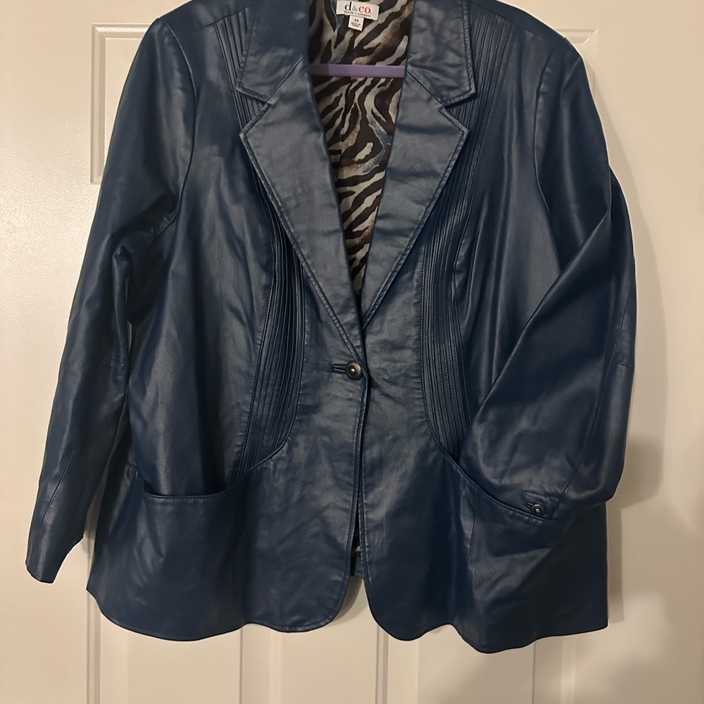 Blue Leather Jacket